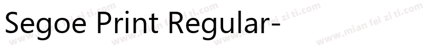 Segoe Print Regular字体转换